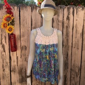 Abstract Paisley Tank Top